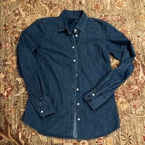 J Crew Denim Button-Up Shirt